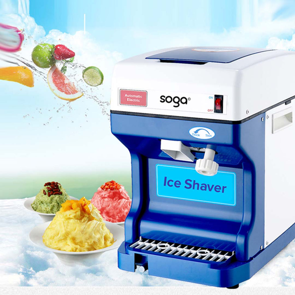 NNEAGS 2X Ice Shaver Electric Stainless Steel Ice Crusher Slicer Machine 120KG/h