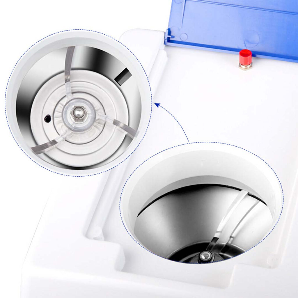 NNEAGS 2X Ice Shaver Electric Stainless Steel Ice Crusher Slicer Machine 120KG/h