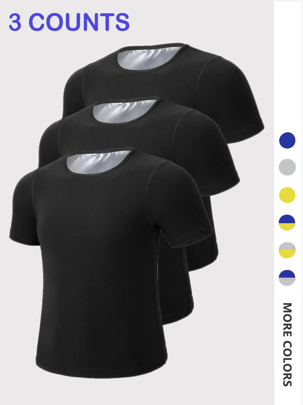 Men'S Sweat Sauna T-Shirts, Athletic Short Sleeve Tee, Weight Lose Workout Slimming Body Shaper, Fitness Waist Trainer, Men'S Shapewear, Gym Wear, Workout Top