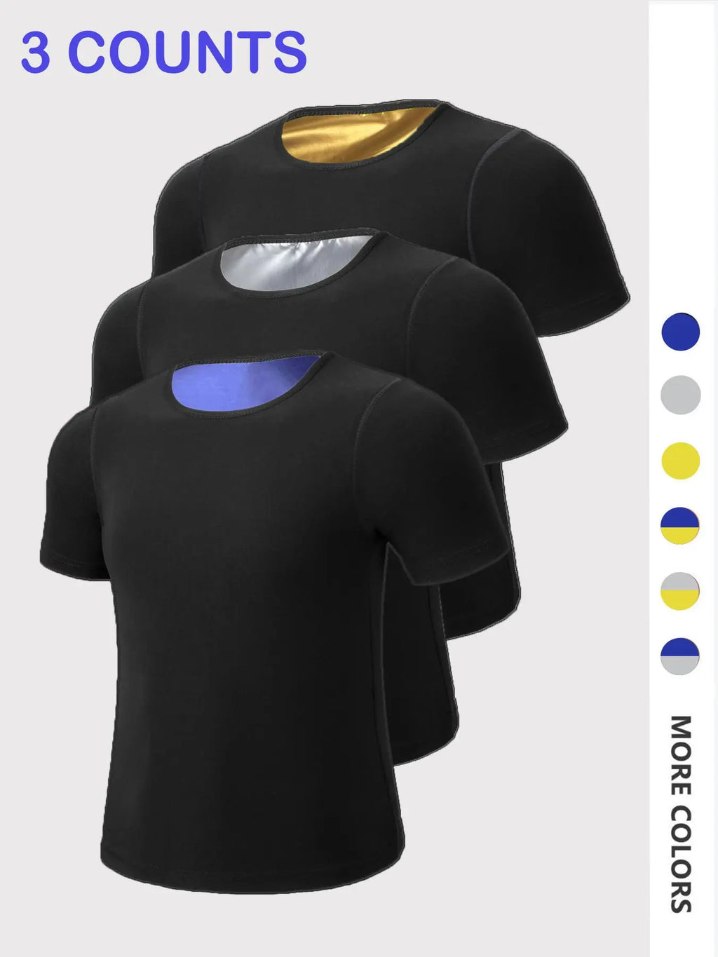 Men'S Sweat Sauna T-Shirts, Athletic Short Sleeve Tee, Weight Lose Workout Slimming Body Shaper, Fitness Waist Trainer, Men'S Shapewear, Gym Wear, Workout Top