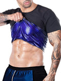 Men'S Sweat Sauna T-Shirts, Athletic Short Sleeve Tee, Weight Lose Workout Slimming Body Shaper, Fitness Waist Trainer, Men'S Shapewear, Gym Wear, Workout Top