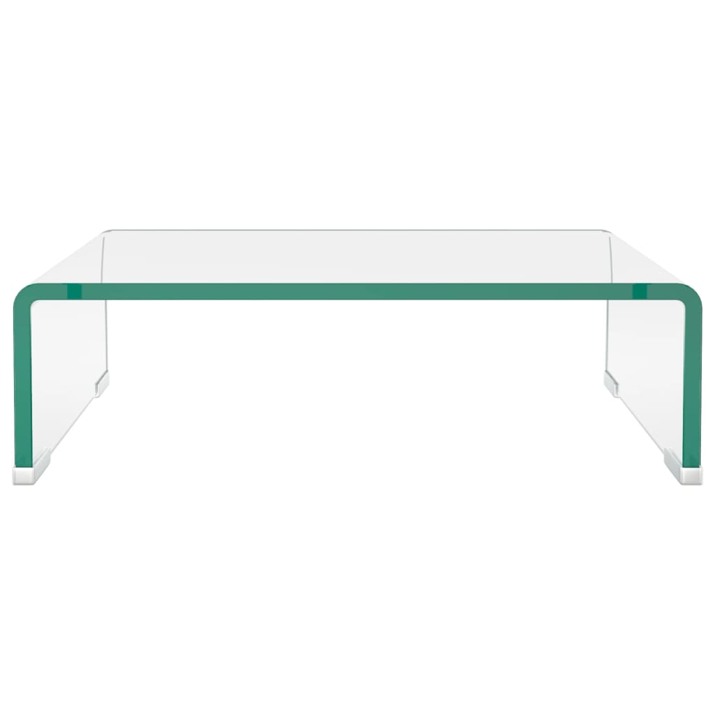 NNEVL TV Stand/Monitor Riser Glass Clear 40x25x11 cm