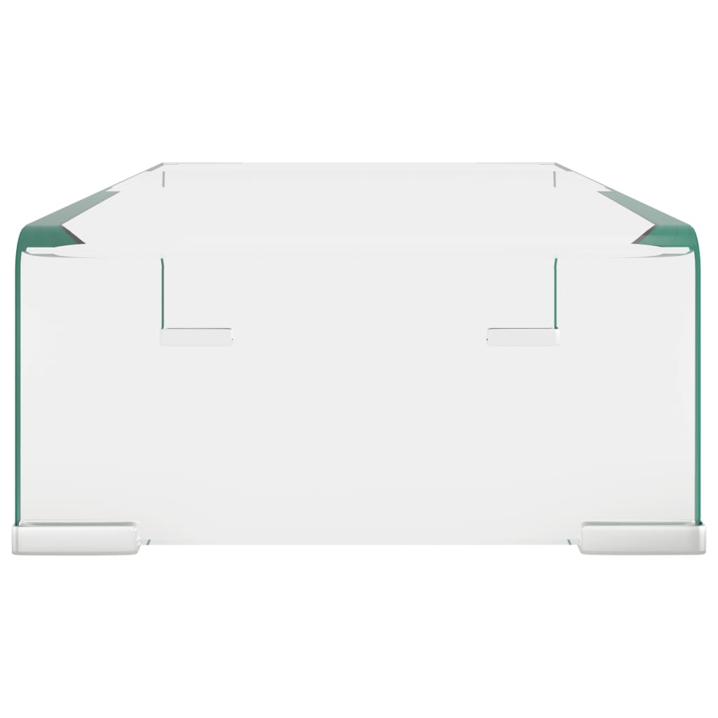 NNEVL TV Stand/Monitor Riser Glass Clear 40x25x11 cm
