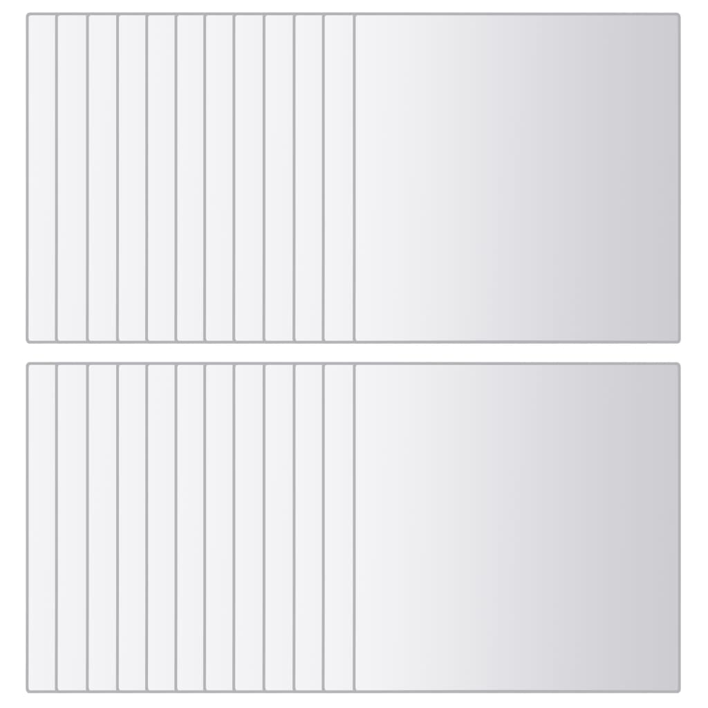 NNEVL 24 pcs Mirror Tiles Square Glass