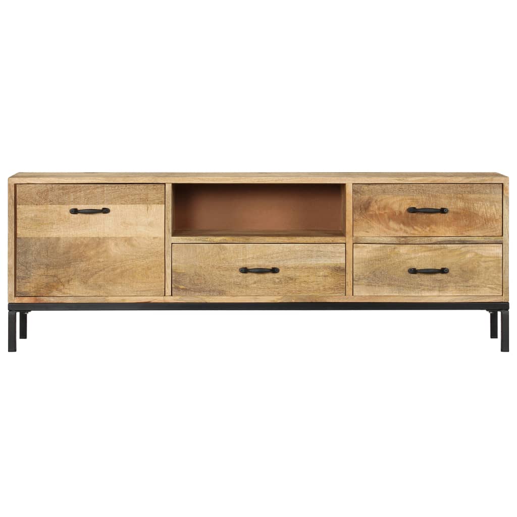 NNEVL TV Cabinet 130x30x45 cm Solid Mango Wood