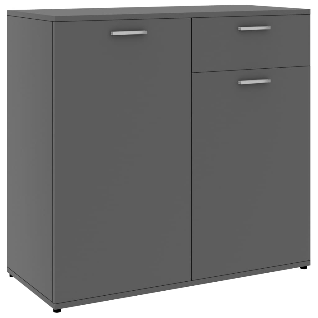 NNEVL Sideboard Grey 80x36x75 cm Chipboard