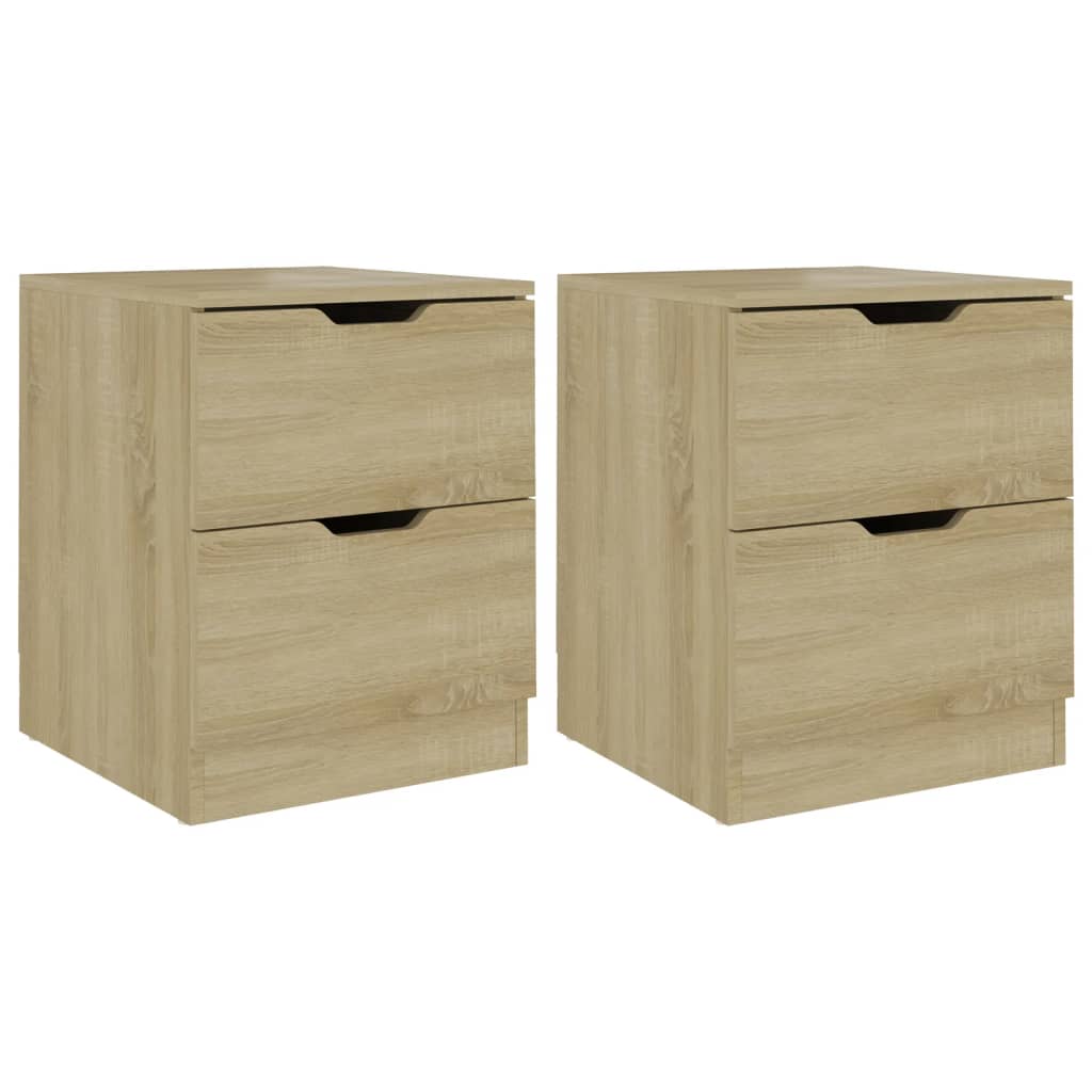 NNEVL Bedside Cabinets 2 pcs Sonoma Oak 40x40x50 cm Chipboard