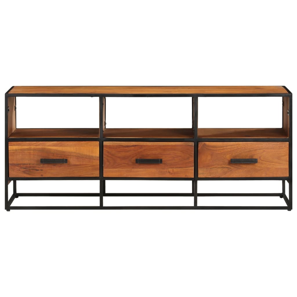 NNEVL TV Cabinet 110x30x45 cm Solid Acacia Wood