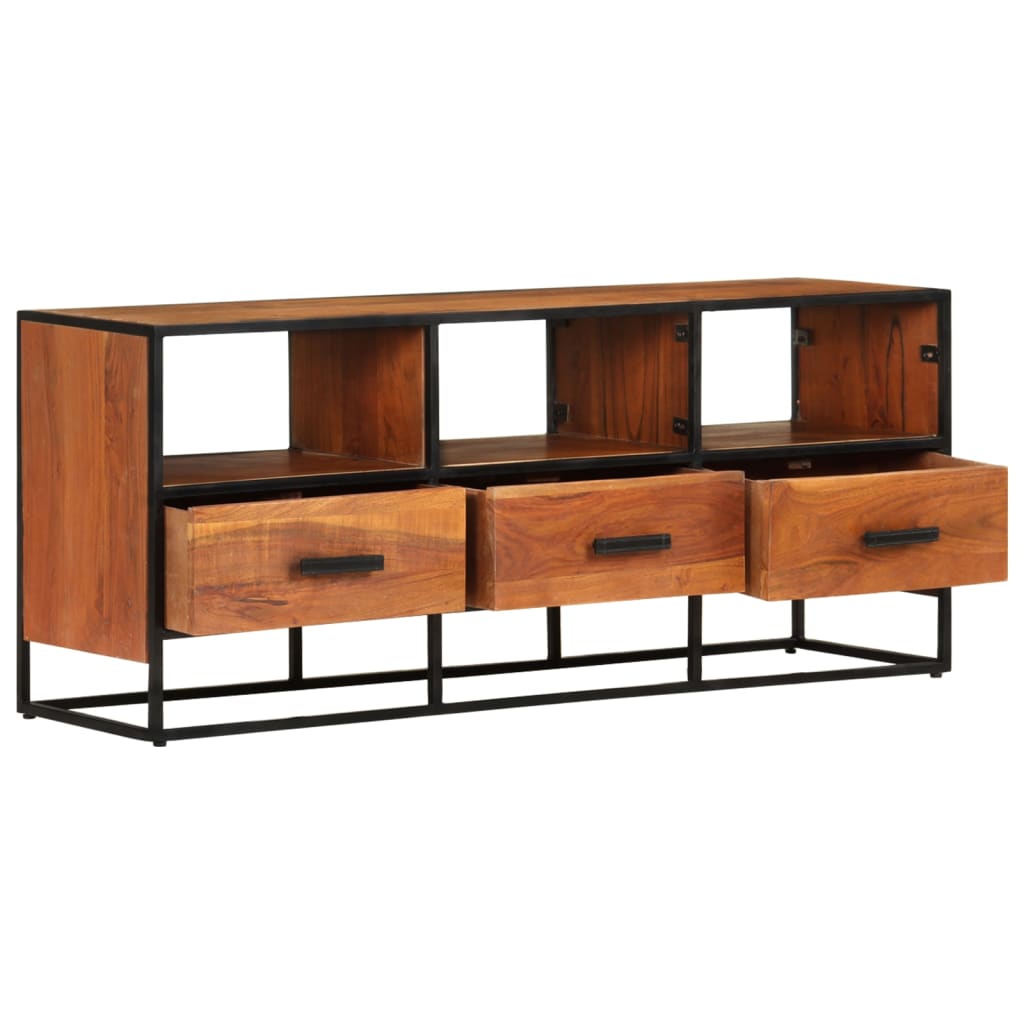 NNEVL TV Cabinet 110x30x45 cm Solid Acacia Wood