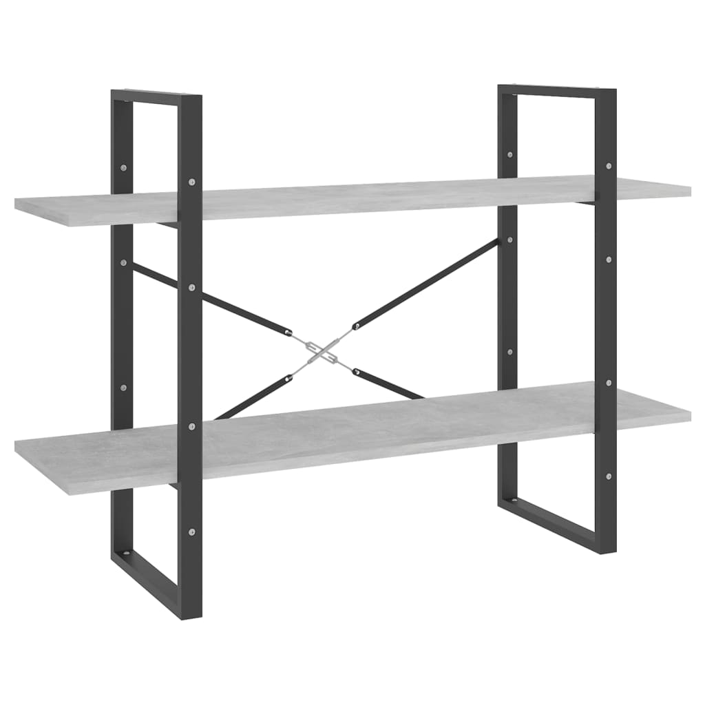 NNEVL 5-Tier Book Cabinet Concrete Grey 100x30x175 cm Chipboard