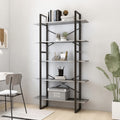 NNEVL 5-Tier Book Cabinet Concrete Grey 100x30x175 cm Chipboard