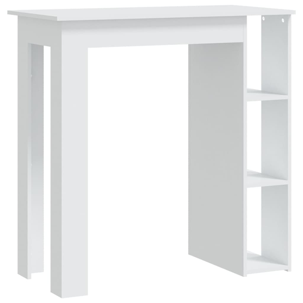NNEVL Bar Table with Shelf White 102x50x103.5 cm Chipboard