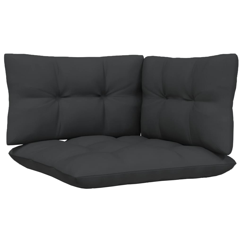 NNEVL 13 Piece Garden Lounge Set with Anthracite Cushions Pinewood