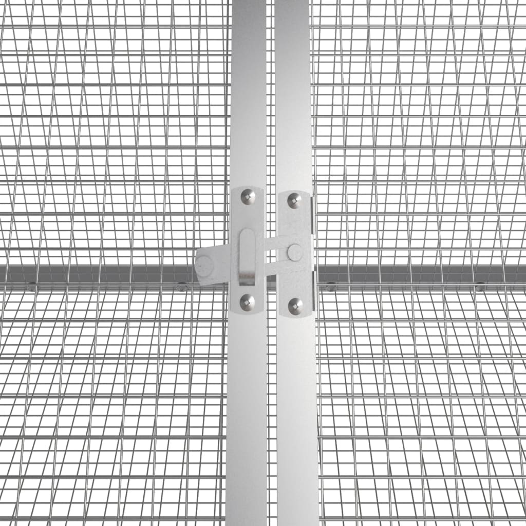 NNEVL Rabbit Cage Grey 201.5x80.5x71 cm Galvanised Steel
