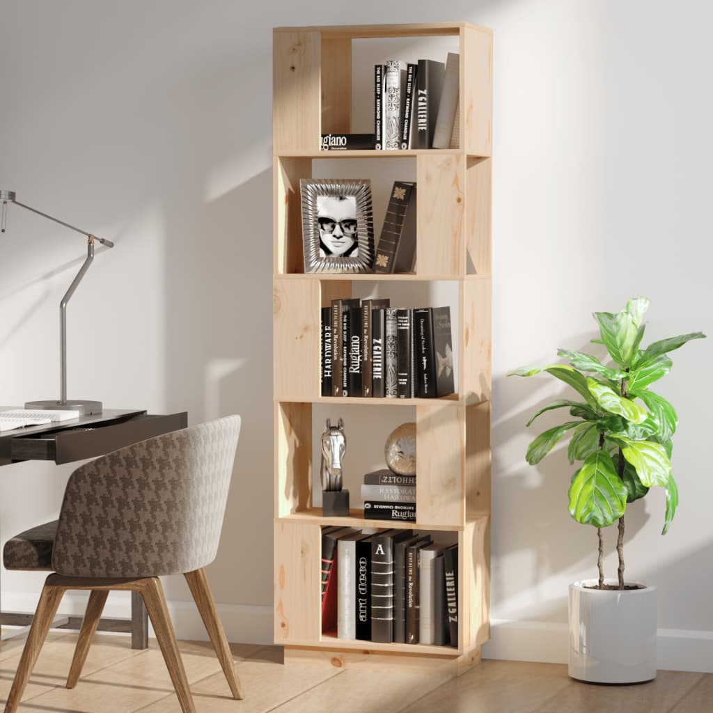 NNEVL Book Cabinet/Room Divider 51x25x163.5 cm Solid Wood Pine