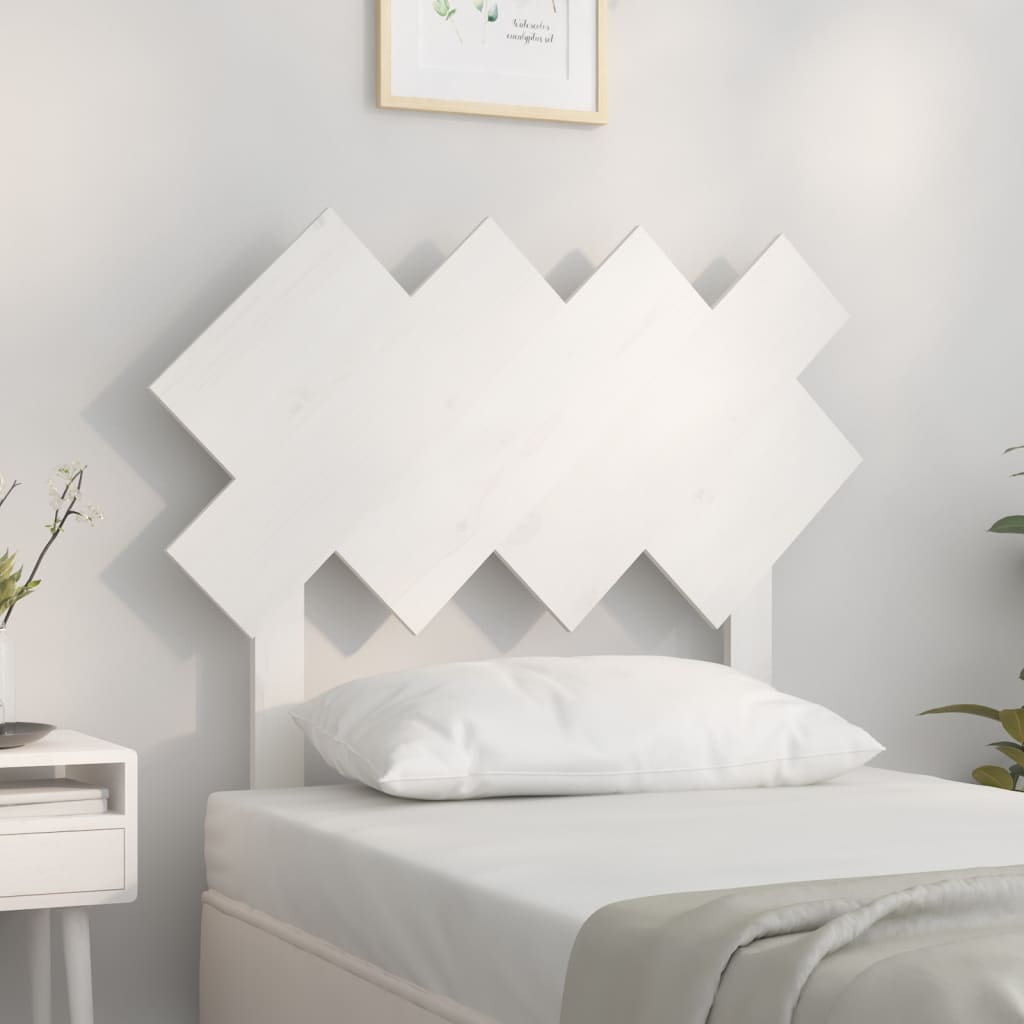 NNEVL Bed Headboard White 92x3x81 cm Solid Wood Pine