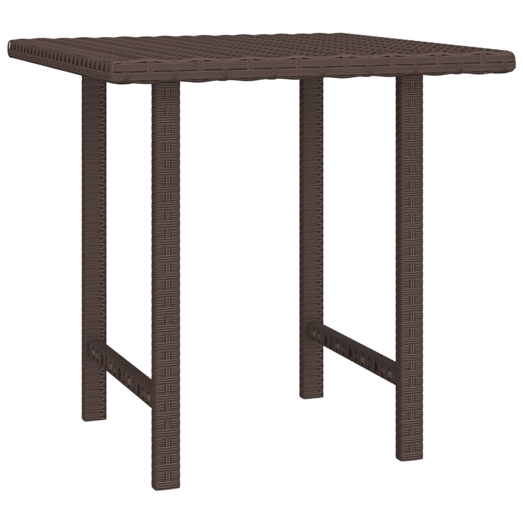 NNEVL Side Tables 3 pcs Brown Poly Rattan