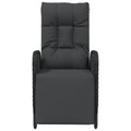NNEVL Outdoor Reclining Chairs with Cushions 2 pcs Poly Rattan Black