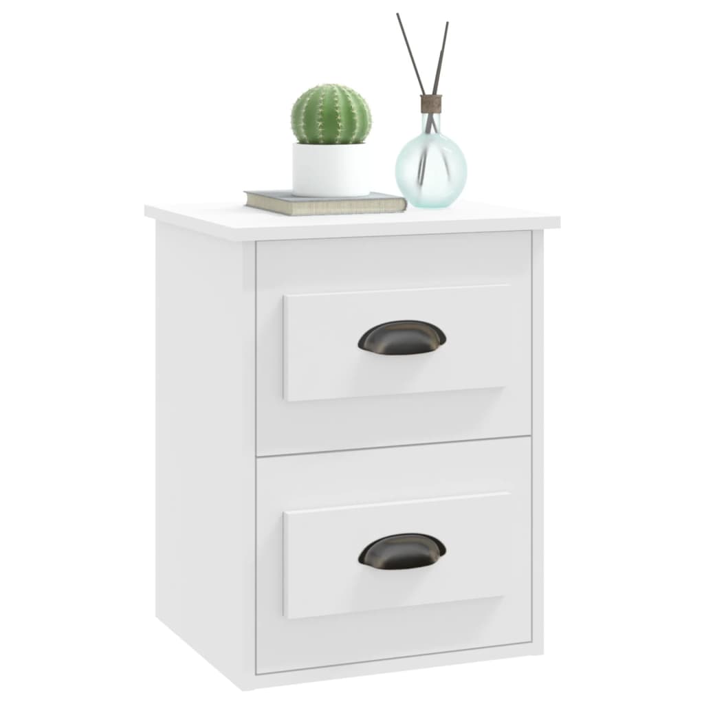 NNEVL Wall-mounted Bedside Cabinets 2 pcs White 41.5x36x53cm
