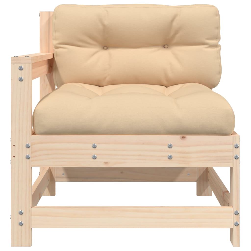 NNEVL Garden Chair with Cushions Solid Wood Pine