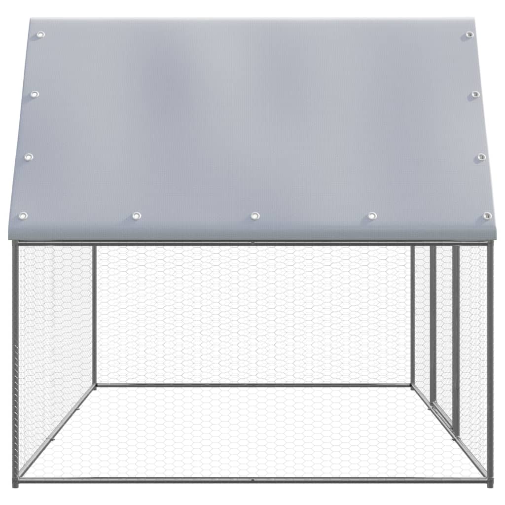 NNEVL Chicken Cage Silver and Grey 3x2x2 m Galvanised Steel