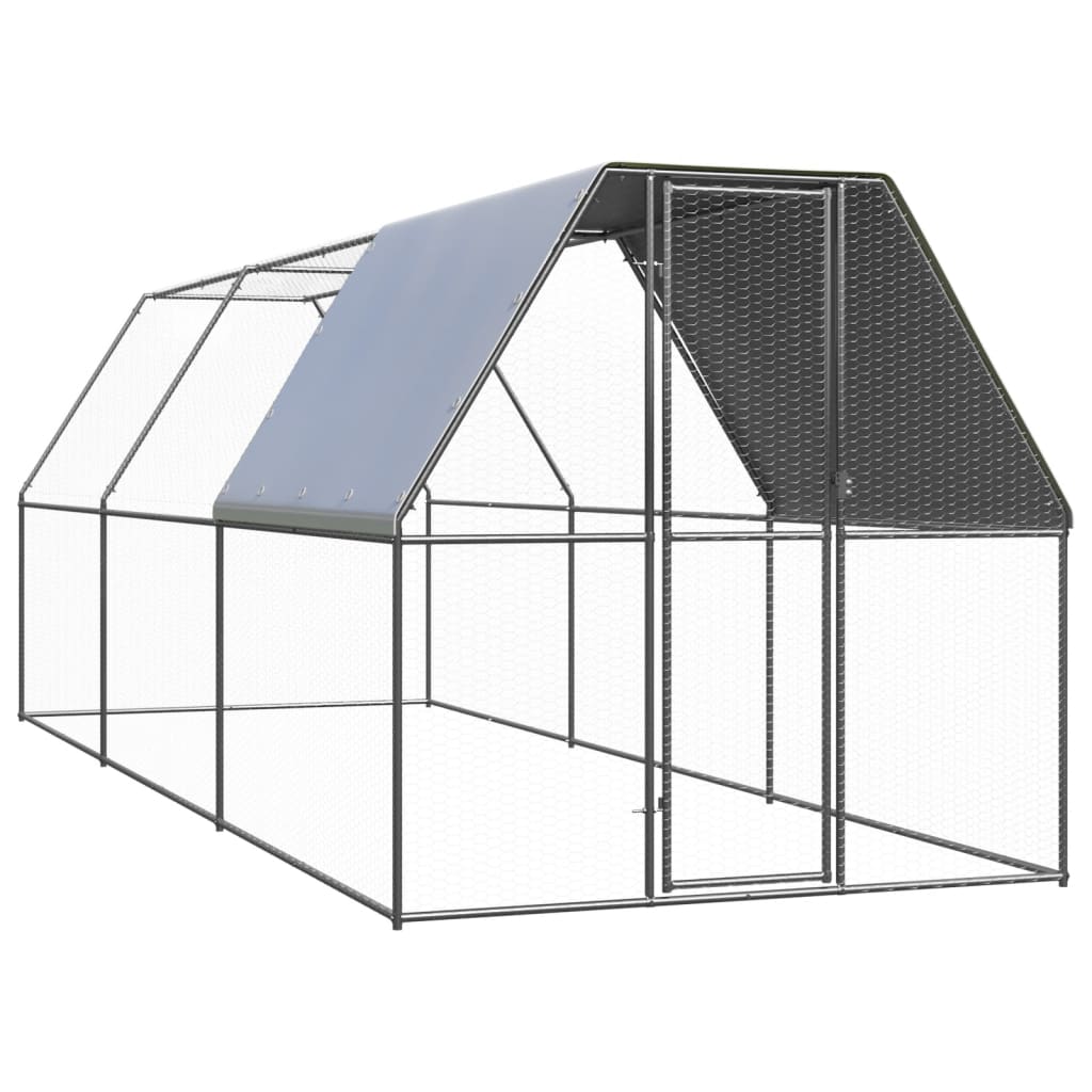 NNEVL Chicken Cage 2x6x2 m Galvanised Steel