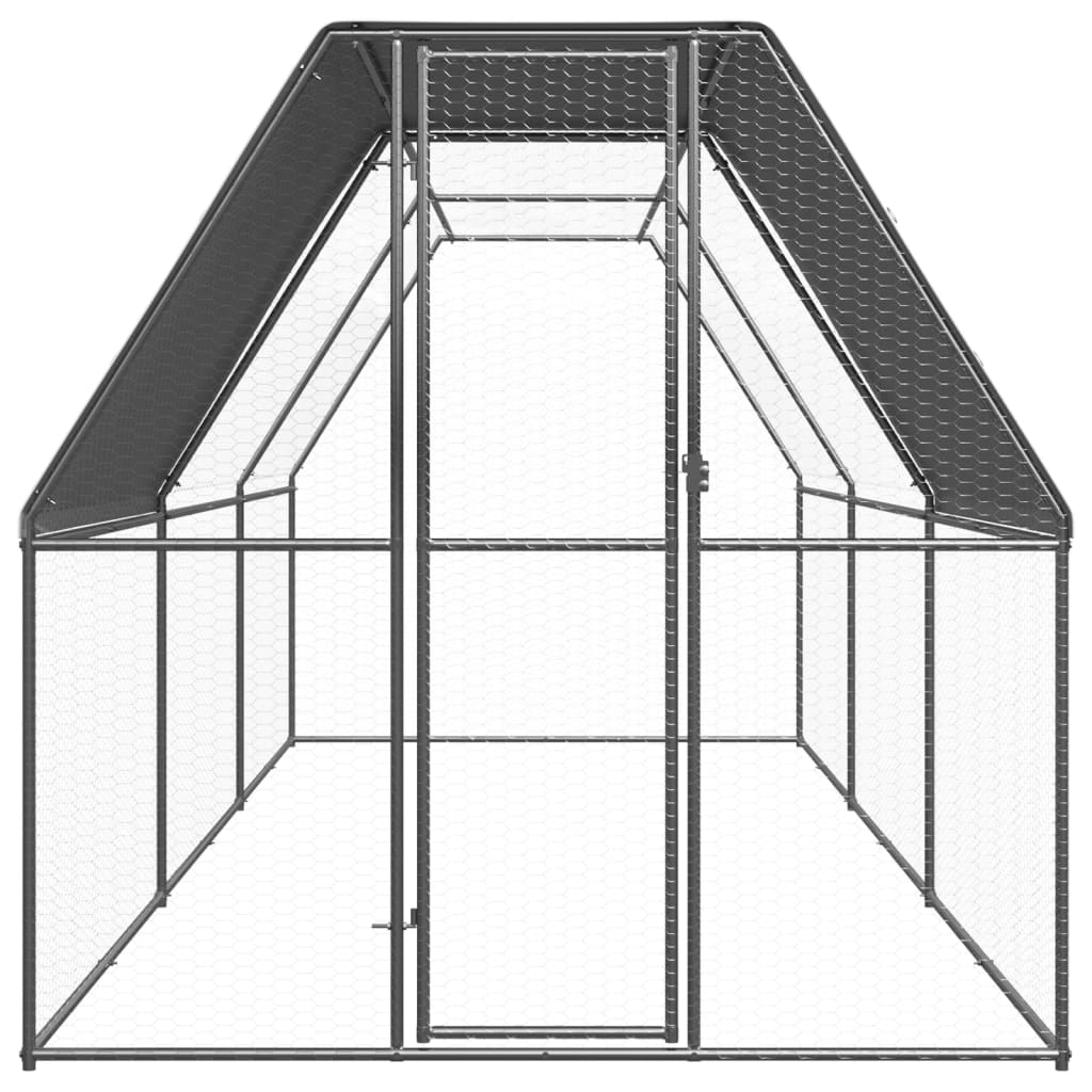 NNEVL Chicken Cage 2x6x2 m Galvanised Steel