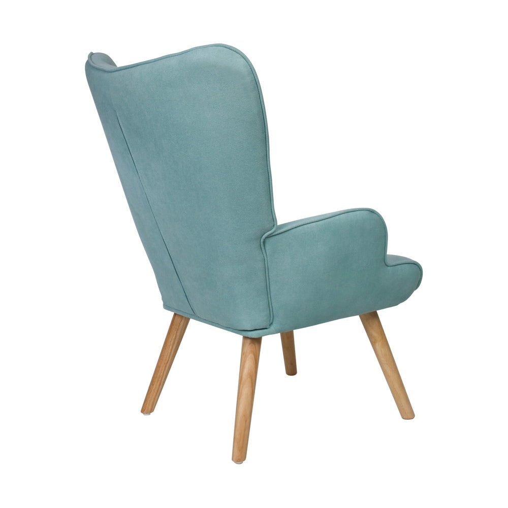 NNEED Armchair with Footstool Fabric Blue