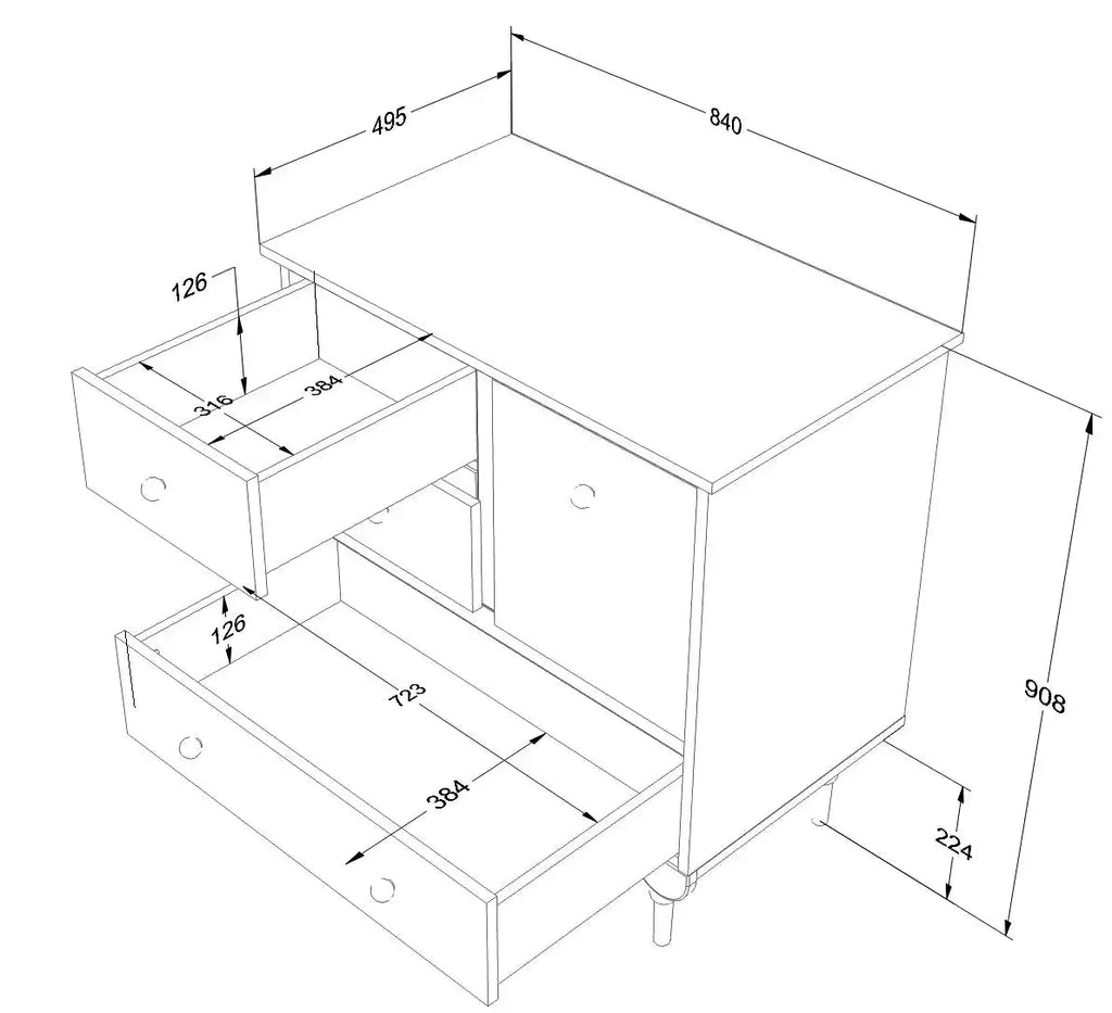 komoda vaiko kambariui "BABUSHKA" white