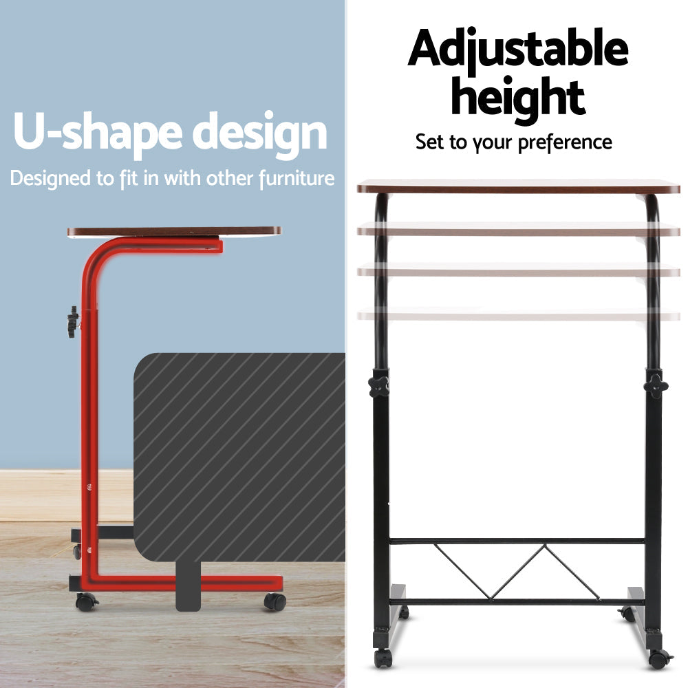 NNEDSZ Laptop Table Desk Portable - Dark Wood