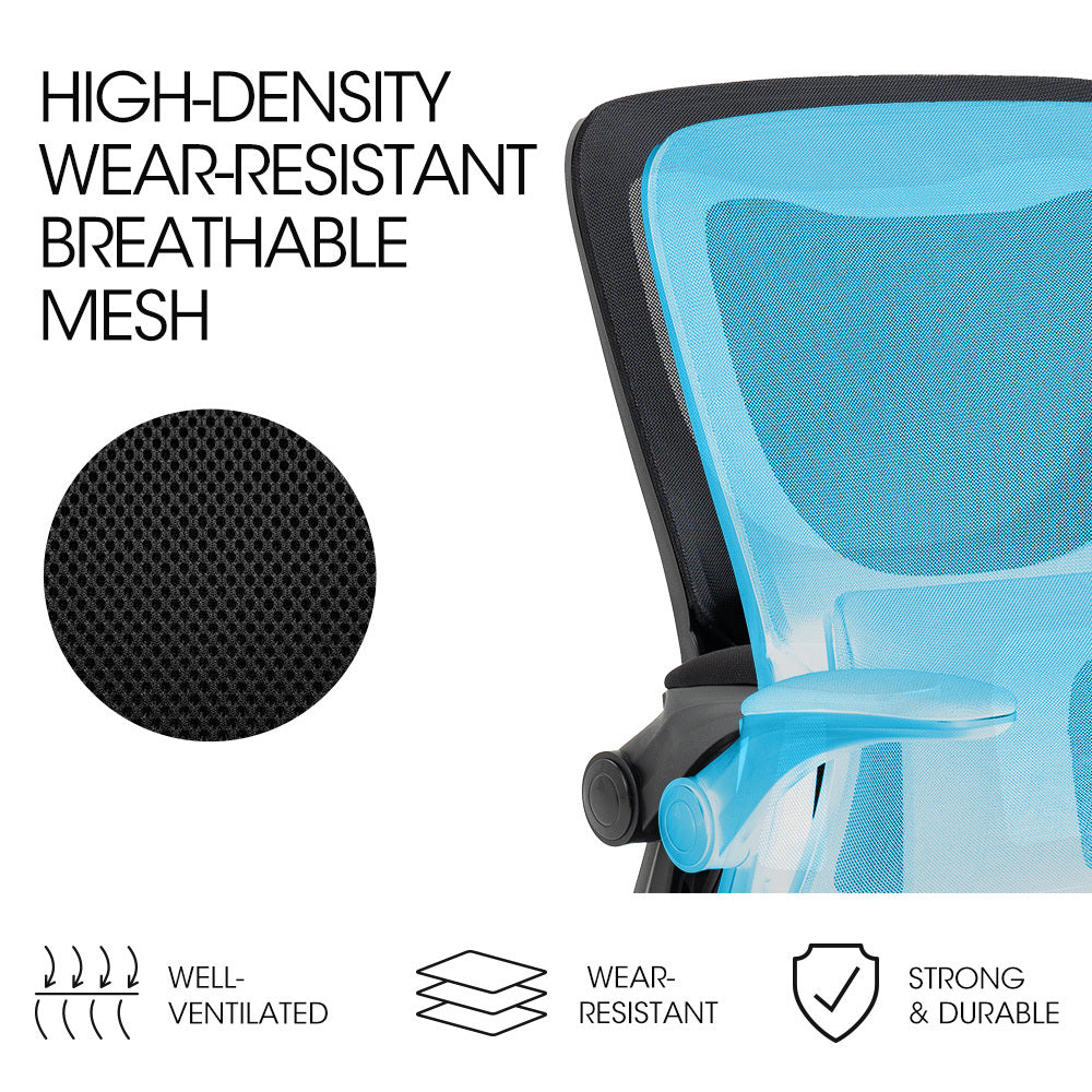 NNEMB Ergonomic Office Desk Chair-10 Position Lumbar Support-Mesh Fabric-Retractable Armrests-Black