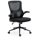 NNEMB Ergonomic Office Desk Chair-10 Position Lumbar Support-Mesh Fabric-Retractable Armrests-Black