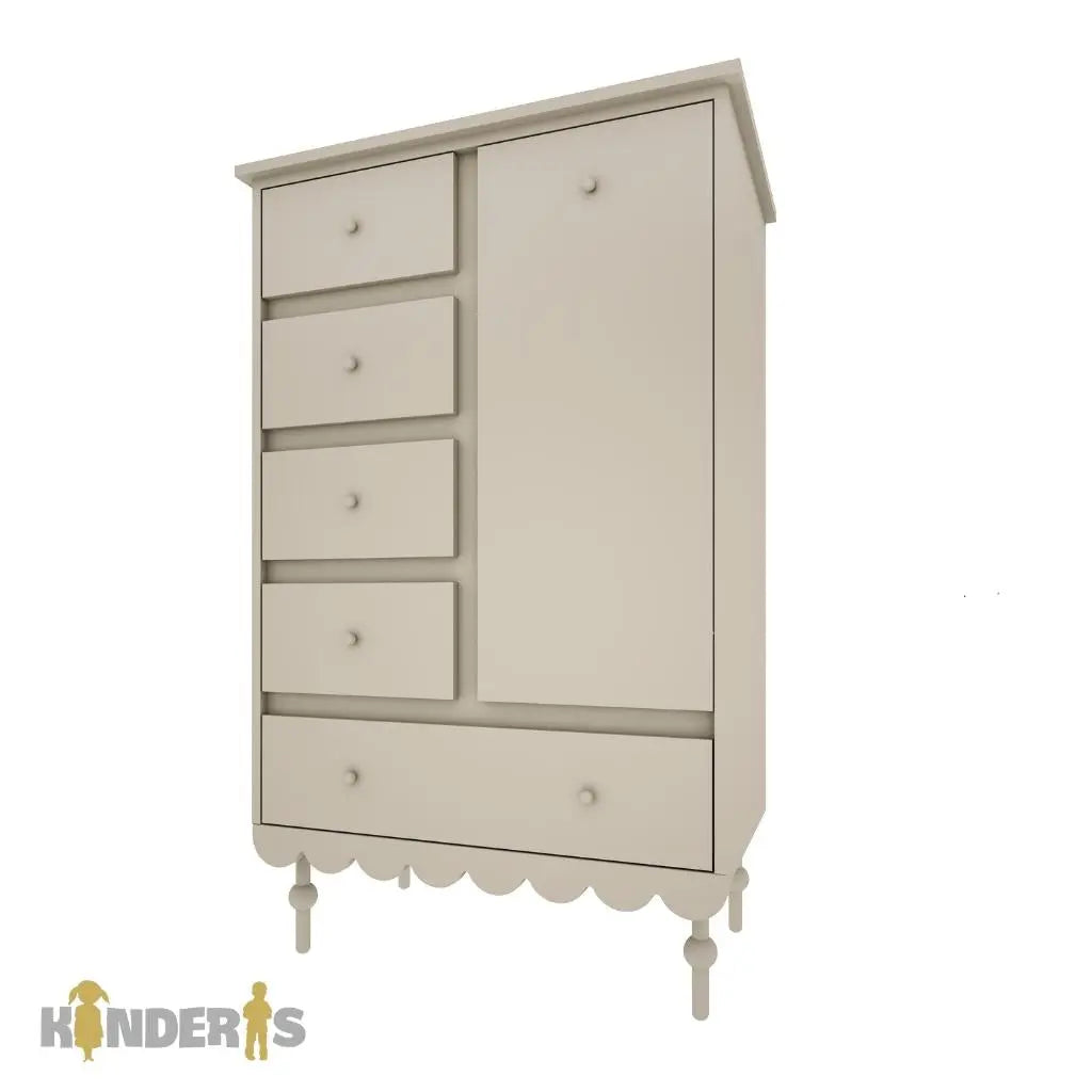 Retro komoda vaiko kambariui "BABUSHKA" olive