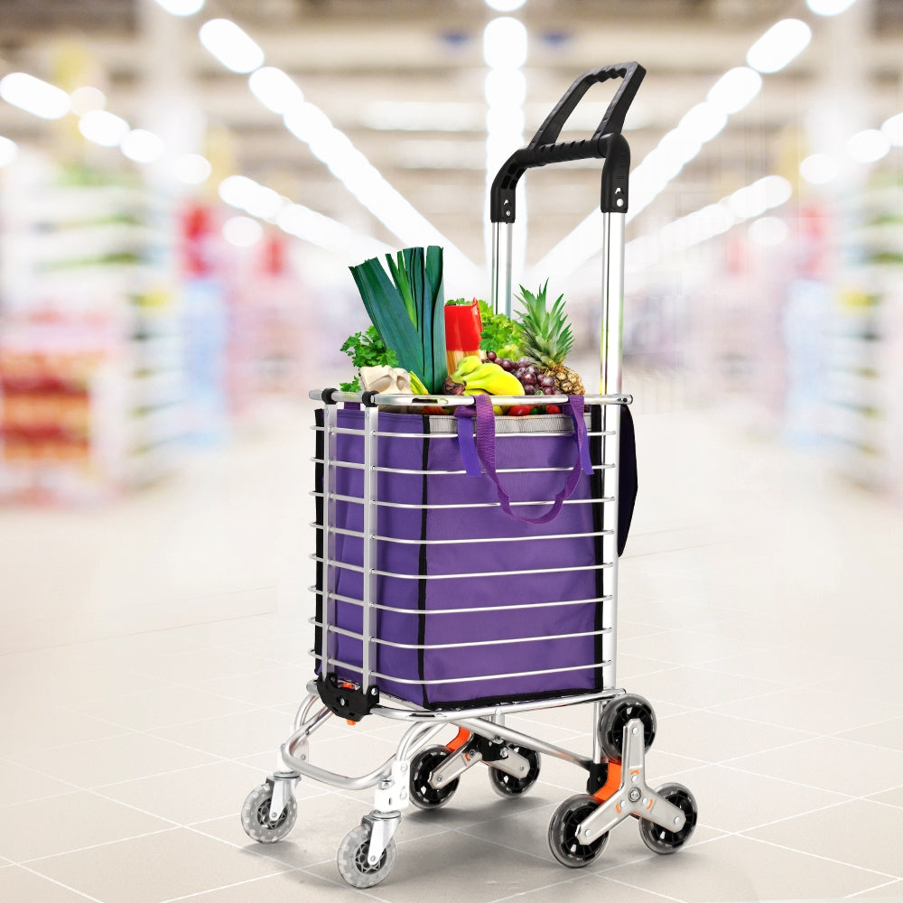 NNEDSZ Emajin Foldable Shopping Cart Trolley 35L Grocery Bag Rolling Wheel Portable