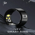 NNEIDS Smart Ring With Heart Rate Blood Oxygen Sleep Monitoring And Multiple Sports Modes - Black Size 10