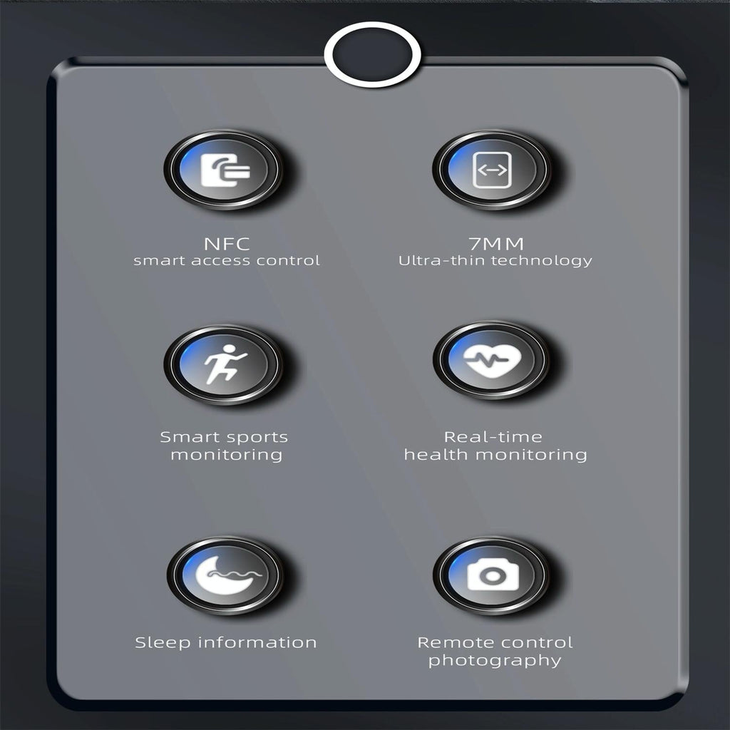 NNEIDS Smart Ring With Heart Rate Blood Oxygen Sleep Monitoring And Multiple Sports Modes - Black Size 10