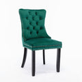 NNEDSZ 2x Velvet Dining Chairs- Green