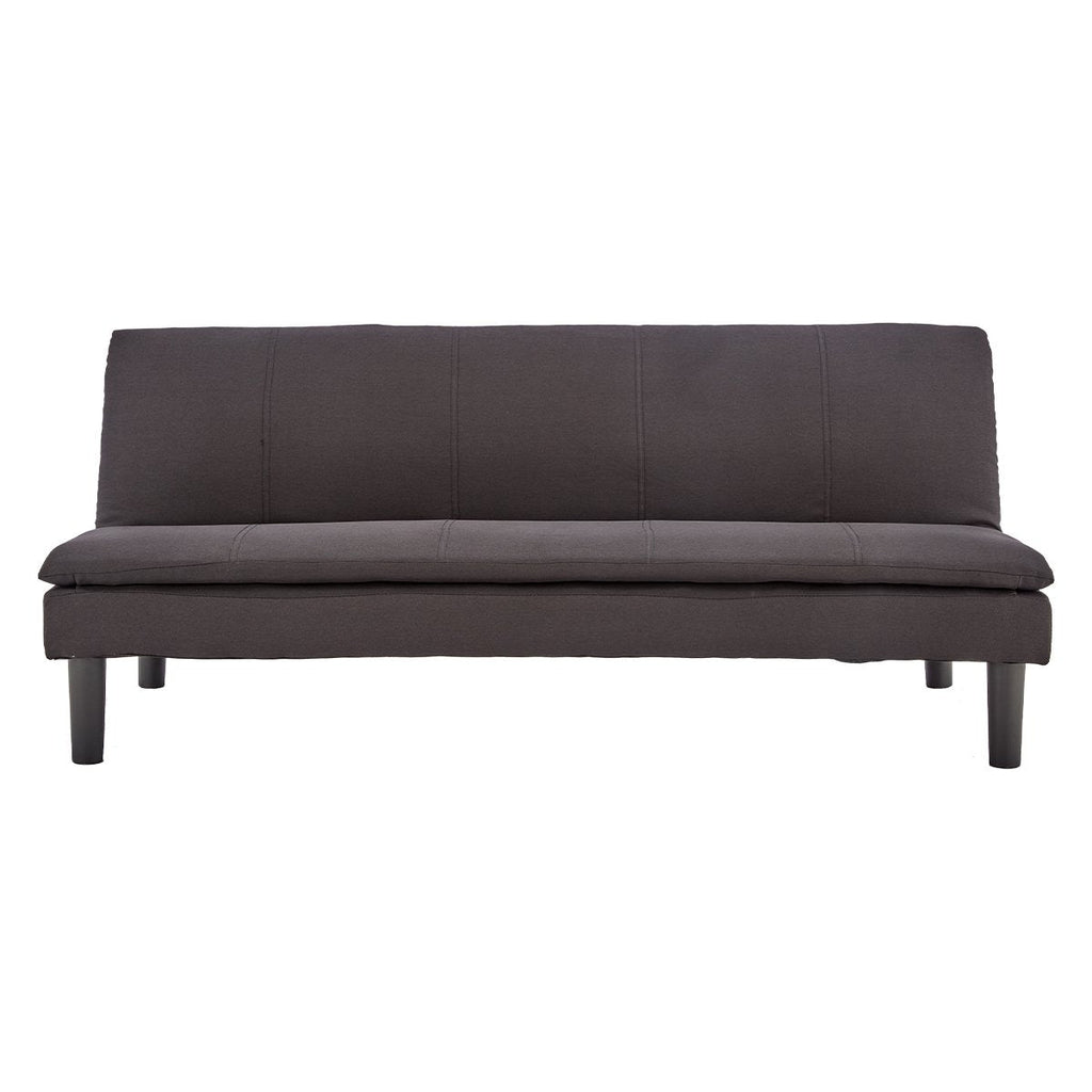 NNEDSZ Sarantino 3 Seater Modular Faux Linen Fabric Sofa Bed Couch - Black