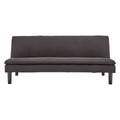NNEDSZ Sarantino 3 Seater Modular Faux Linen Fabric Sofa Bed Couch - Black