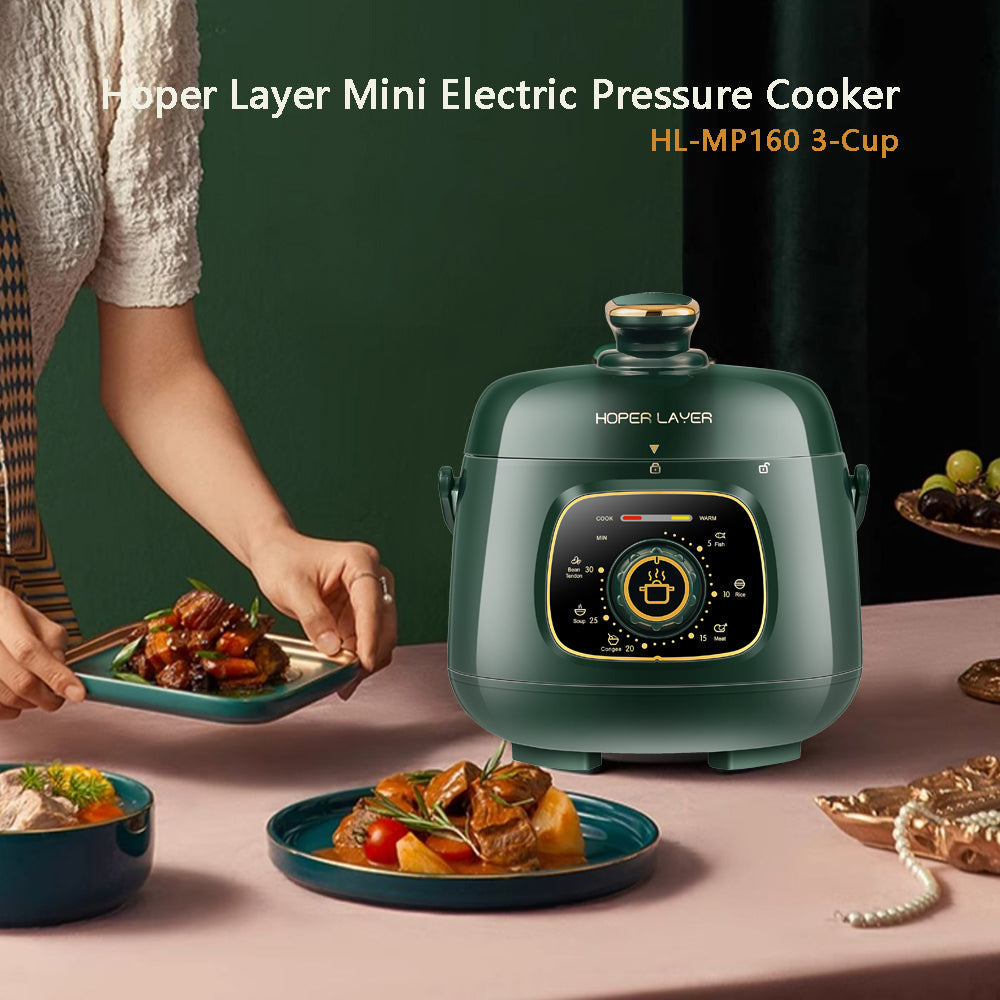 Hoper Layer Mini Electric Pressure Cooker – HL-MP160 3-Cup Small Rice Cooker