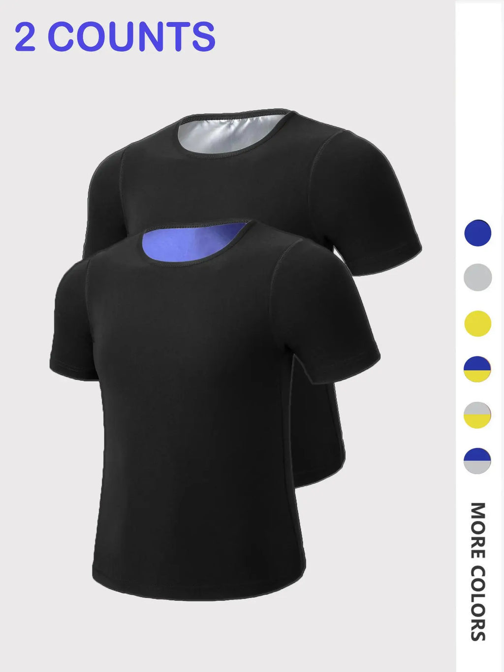 Men'S Sweat Sauna T-Shirts, Athletic Short Sleeve Tee, Weight Lose Workout Slimming Body Shaper, Fitness Waist Trainer, Men'S Shapewear, Gym Wear, Workout Top